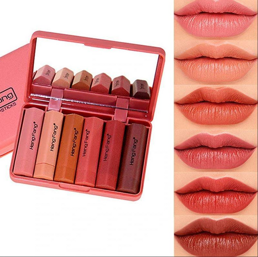 HENG FANG High Quality Makeup Nourishing Organic Waterproof Lipstick Set.